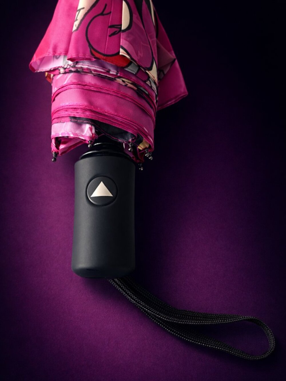 ED HARDY Pink Skull Tattoo Umbrella Y2K Hearts Love Kills Graphic Rare - Picture 12 of 13